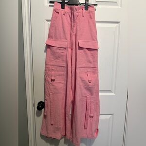 Sorella Pink Wide Leg Cargo Pants